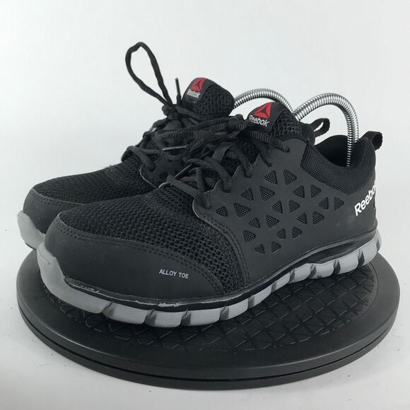Reebok SubLite Alloy Toe Cushion Work Shoes Black RB4041 Men’s Size 8 Wide - Picture 1 of 12